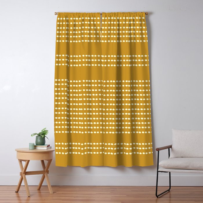 Spotted, African Pattern in Yellow Window Curtain Gallery Image 5