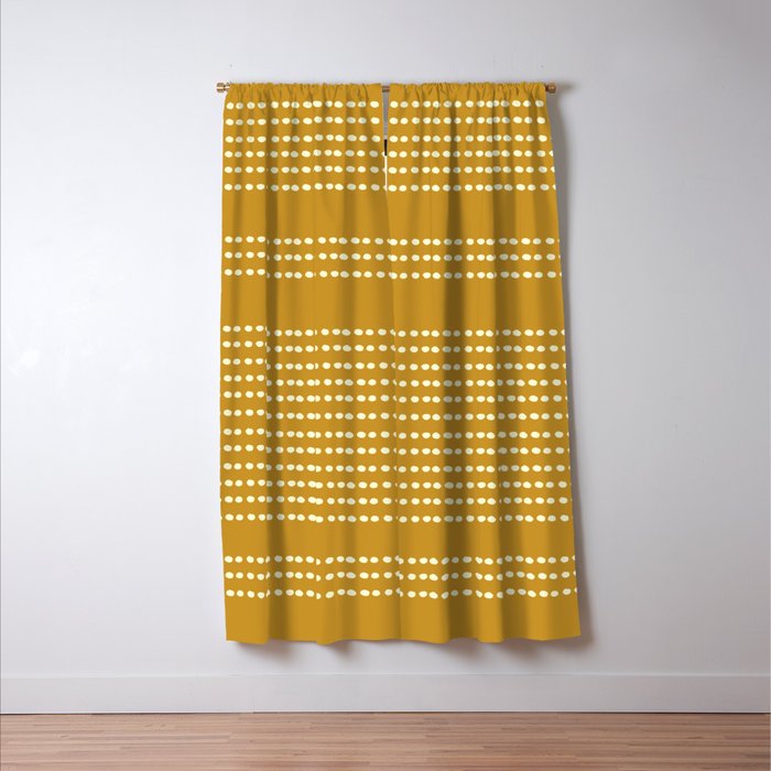 Spotted, African Pattern in Yellow Window Curtain Gallery Image 3