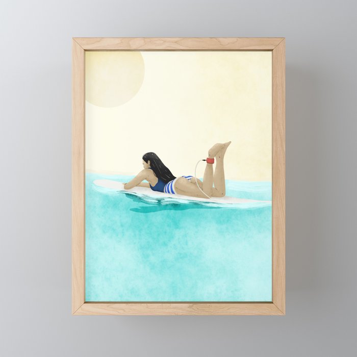 Wait for your perfect wave C Mini Art Print Gallery Image 1