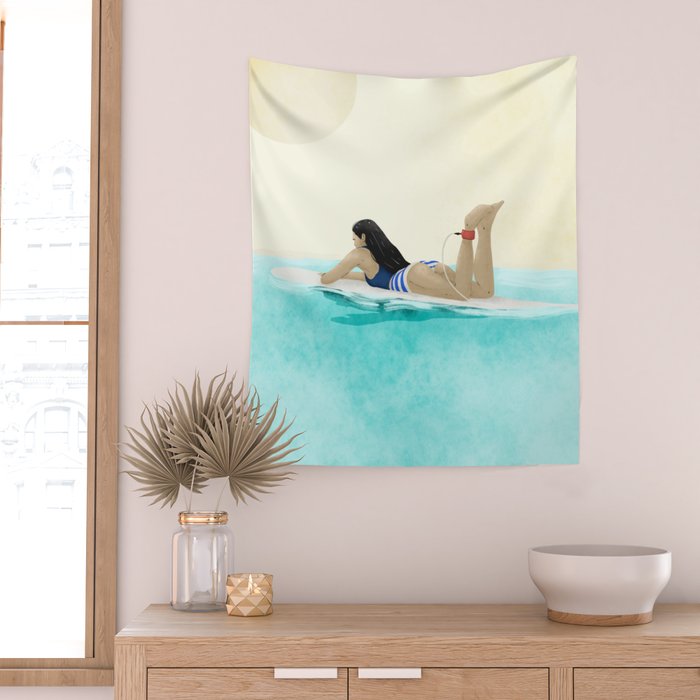 Wait for your perfect wave C Wall Tapestry Gallery Image 2