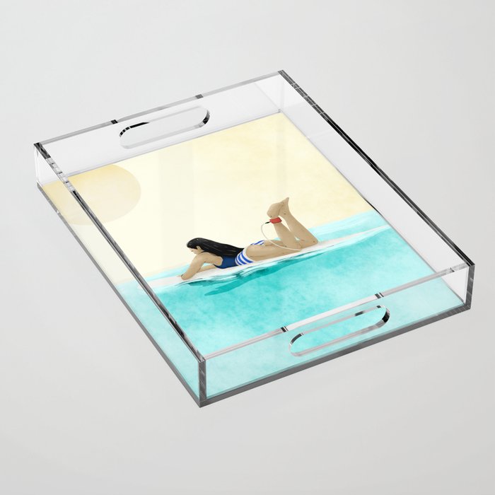 Wait for your perfect wave C Acrylic Tray Gallery Image 1