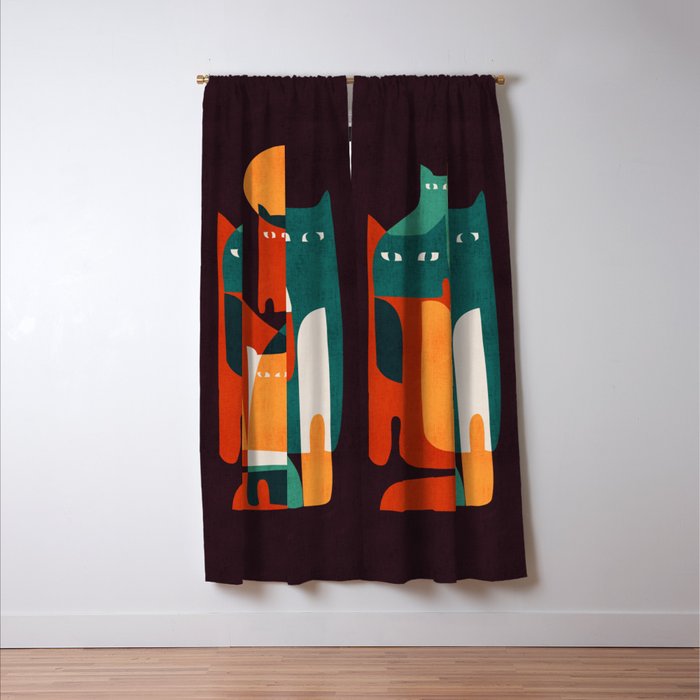 Cat Family Window Curtain Gallery Image 3