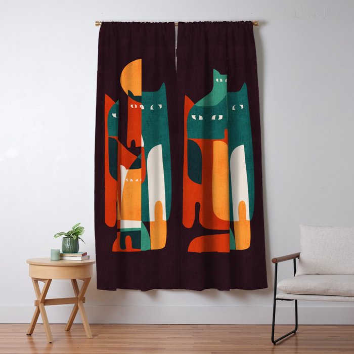Cat Family Window Curtain Gallery Image 5