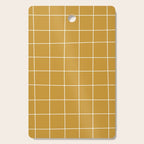 Hand Drawn Grid Golden Cutting Board Gallery Image 1