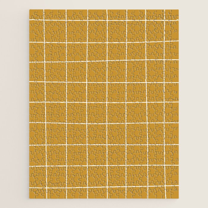 Hand Drawn Grid Golden Jigsaw Puzzle Gallery Image 1