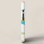 Mid-Century Modern Rectangle Design Blue Green and Gray iPhone Case Gallery Image 2