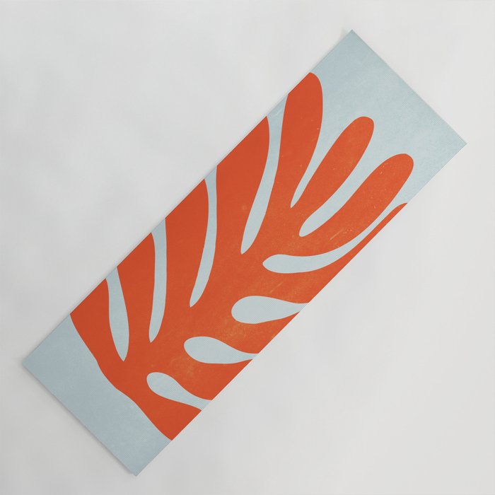 Fire Red: Wild Leaf | Matisse Foliage Paper Cutouts 01 Yoga Mat Gallery Image 1