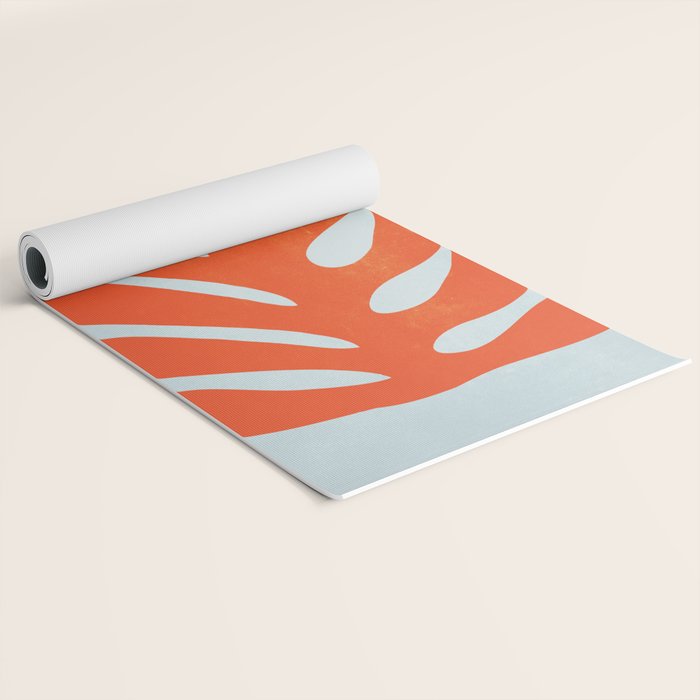 Fire Red: Wild Leaf | Matisse Foliage Paper Cutouts 01 Yoga Mat Gallery Image 2