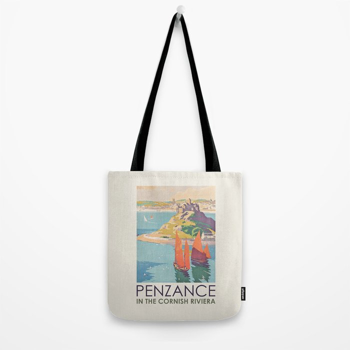 Penzance Cornwall Vintage Travel Poster, 1935 Tote Bag Gallery Image 2