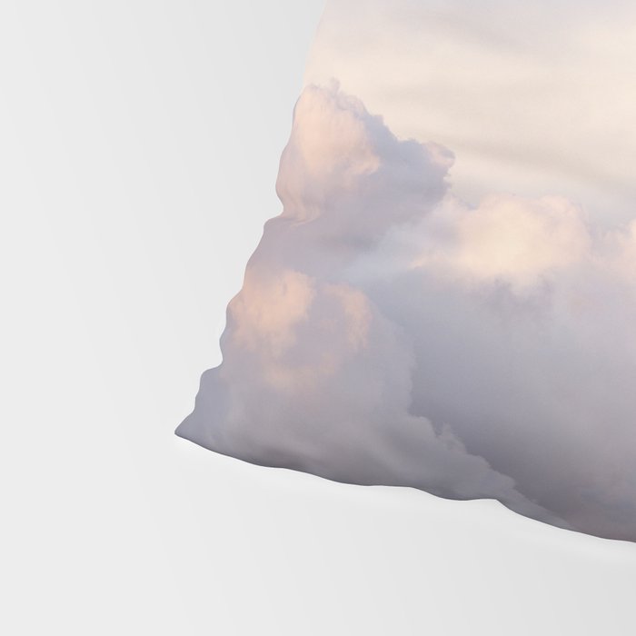 Blush pink clouds in Norway, and dreamy pink and pastel blue - summer sunset nature photography Pillow Sham Gallery Image 4