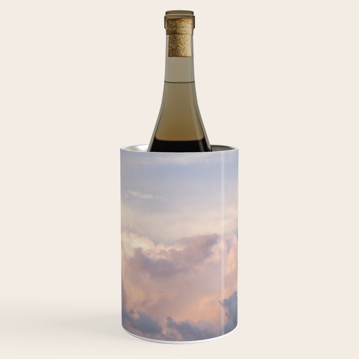 Blush pink clouds in Norway, and dreamy pink and pastel blue - summer sunset nature photography Wine Chiller Gallery Image 3