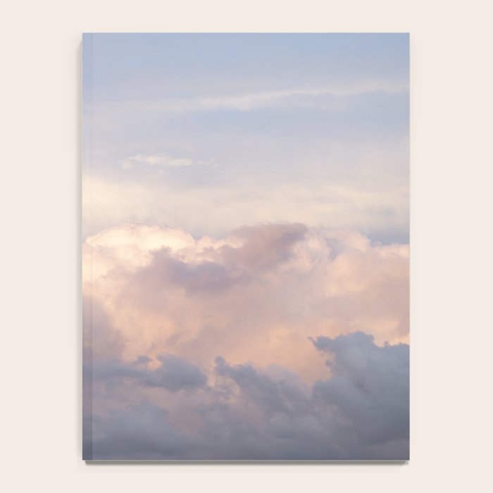 Blush pink clouds in Norway, and dreamy pink and pastel blue - summer sunset nature photography Notebook Gallery Image 4