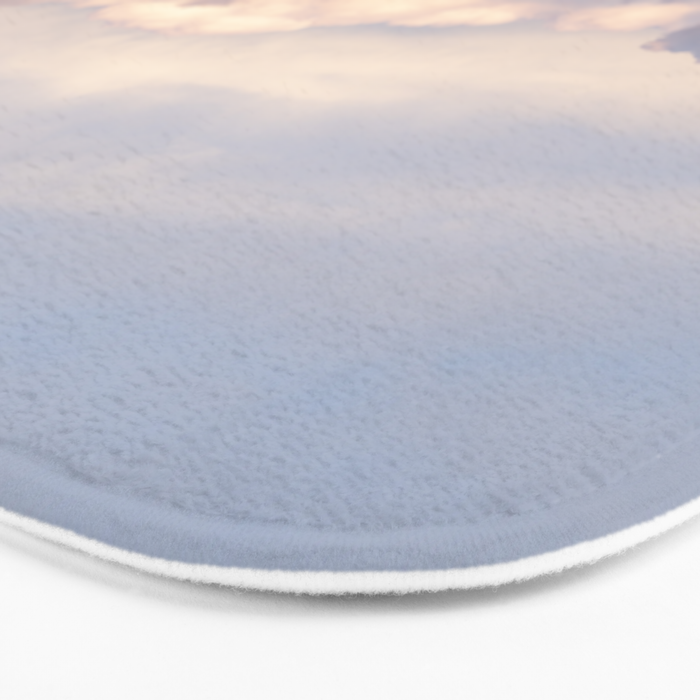 Blush pink clouds in Norway, and dreamy pink and pastel blue - summer sunset nature photography Bath Mat Gallery Image 3