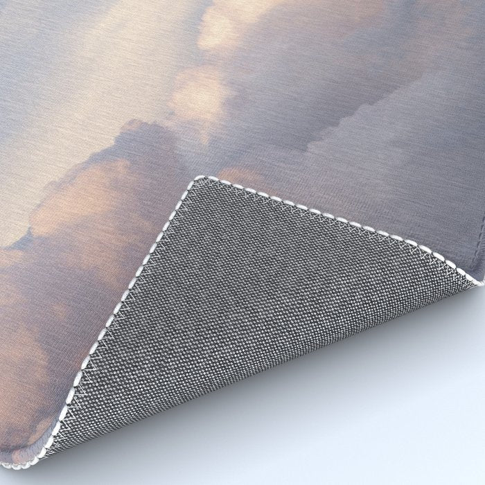 Blush pink clouds in Norway, and dreamy pink and pastel blue - summer sunset nature photography Rug Gallery Image 4