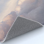Blush pink clouds in Norway, and dreamy pink and pastel blue - summer sunset nature photography Rug Gallery Image 4