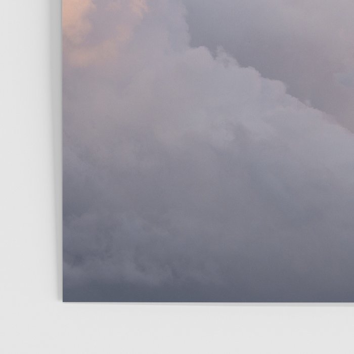 Blush pink clouds in Norway, and dreamy pink and pastel blue - summer sunset nature photography Poster Gallery Image 3