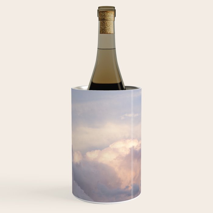 Blush pink clouds in Norway, and dreamy pink and pastel blue - summer sunset nature photography Wine Chiller Gallery Image 1