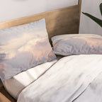 Blush pink clouds in Norway, and dreamy pink and pastel blue - summer sunset nature photography Pillow Sham Gallery Image 2
