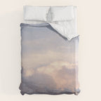 Blush pink clouds in Norway, and dreamy pink and pastel blue - summer sunset nature photography Duvet Cover Gallery Image 6