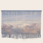 Blush pink clouds in Norway, and dreamy pink and pastel blue - summer sunset nature photography Wall Hanging Gallery Image 1