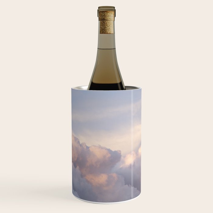 Blush pink clouds in Norway, and dreamy pink and pastel blue - summer sunset nature photography Wine Chiller Gallery Image 2