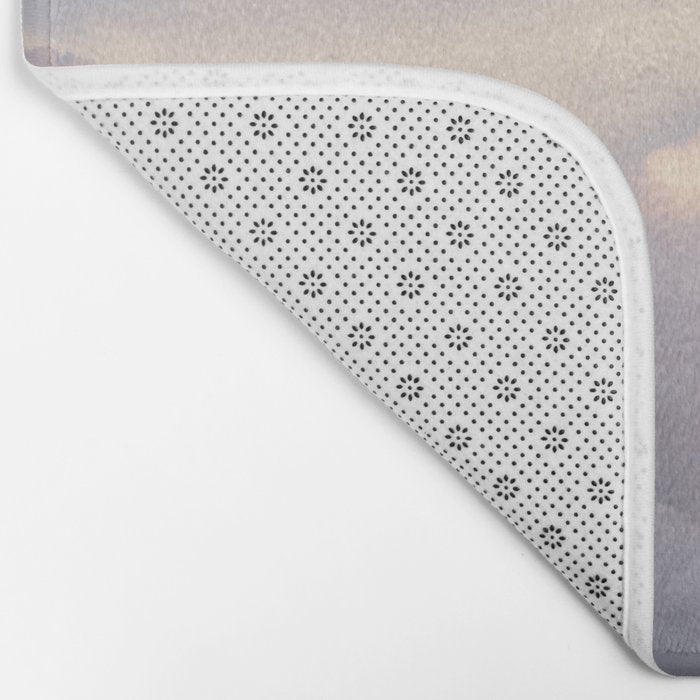 Blush pink clouds in Norway, and dreamy pink and pastel blue - summer sunset nature photography Bath Mat Gallery Image 2