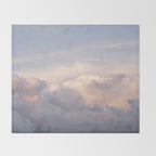 Blush pink clouds in Norway, and dreamy pink and pastel blue - summer sunset nature photography Throw Blanket Gallery Image 2