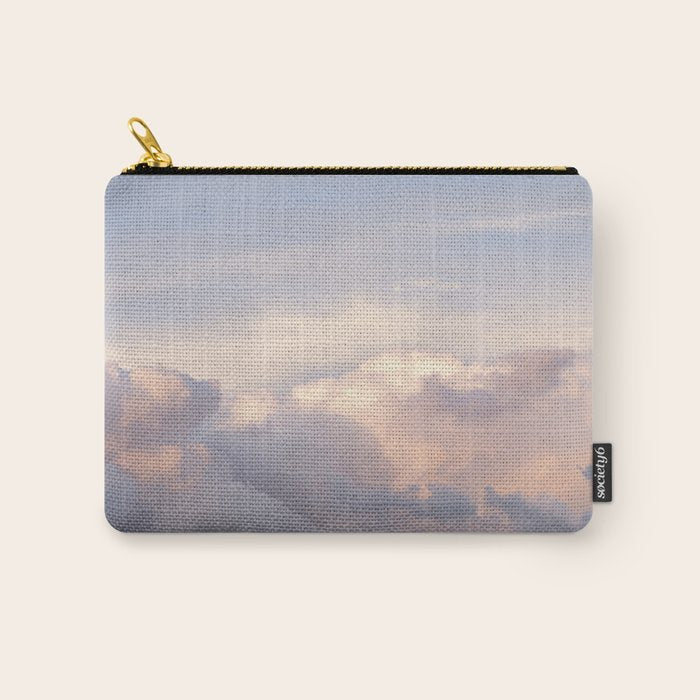 Blush pink clouds in Norway, and dreamy pink and pastel blue - summer sunset nature photography Carry All Pouch Gallery Image 1