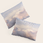 Blush pink clouds in Norway, and dreamy pink and pastel blue - summer sunset nature photography Pillow Sham Gallery Image 3
