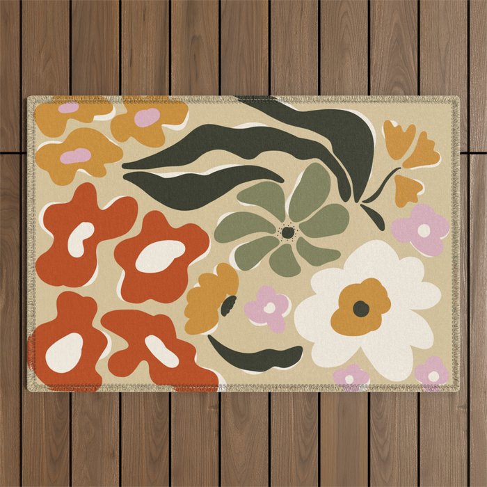 Mid-century garden Outdoor Rug Gallery Image 1