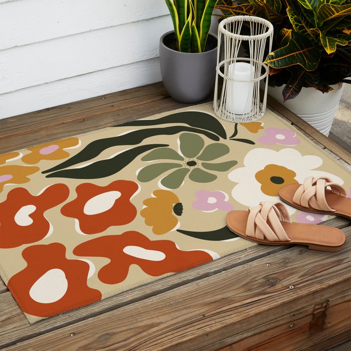 Mid-century garden Outdoor Rug Gallery Image 2