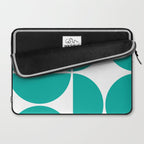 Mid Century Modern Turquoise Square Laptop Sleeve Gallery Image 2