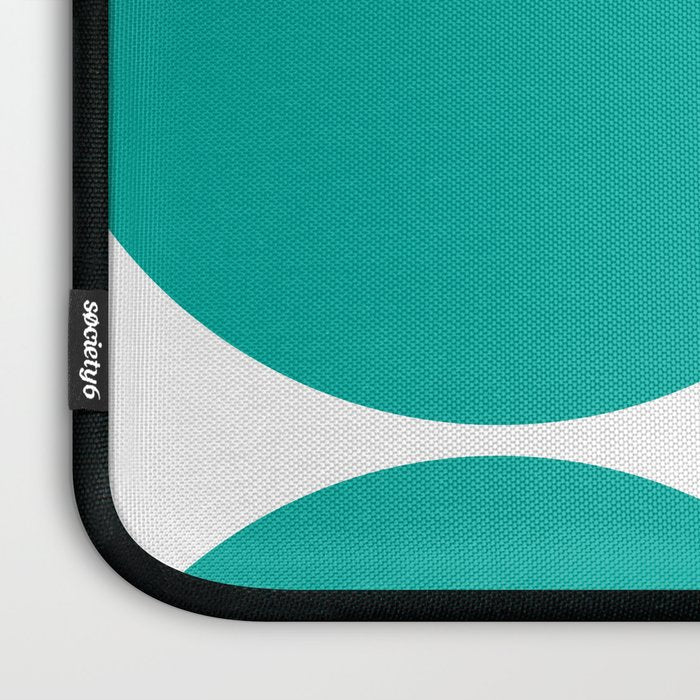 Mid Century Modern Turquoise Square Laptop Sleeve Gallery Image 3