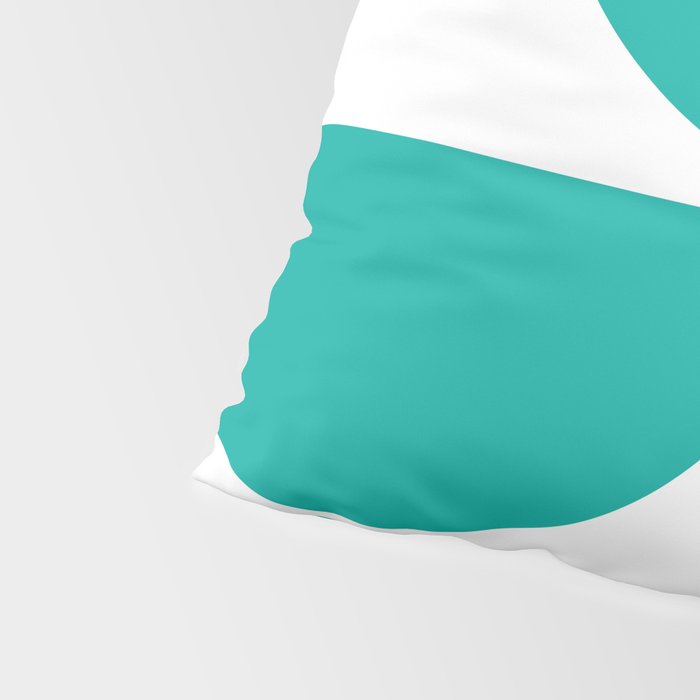 Mid Century Modern Turquoise Square Pillow Sham Gallery Image 4