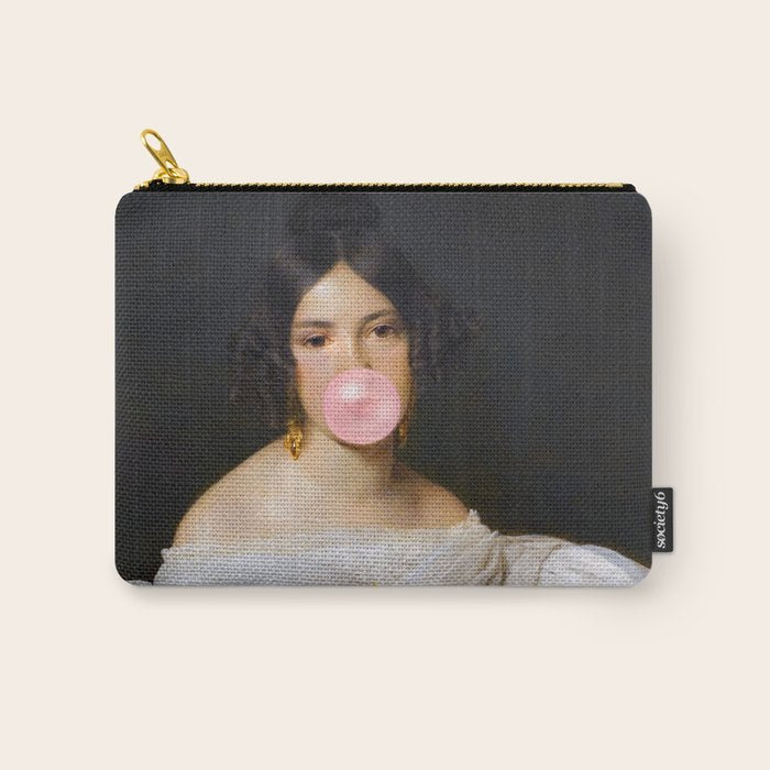 Louise Bubblegum Renaissance Portrait  Eclectic Altered Famous Wall Art Carry All Pouch Gallery Image 1