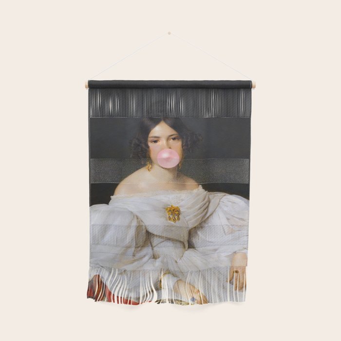 Louise Bubblegum Renaissance Portrait  Eclectic Altered Famous Wall Art Wall Hanging Gallery Image 1