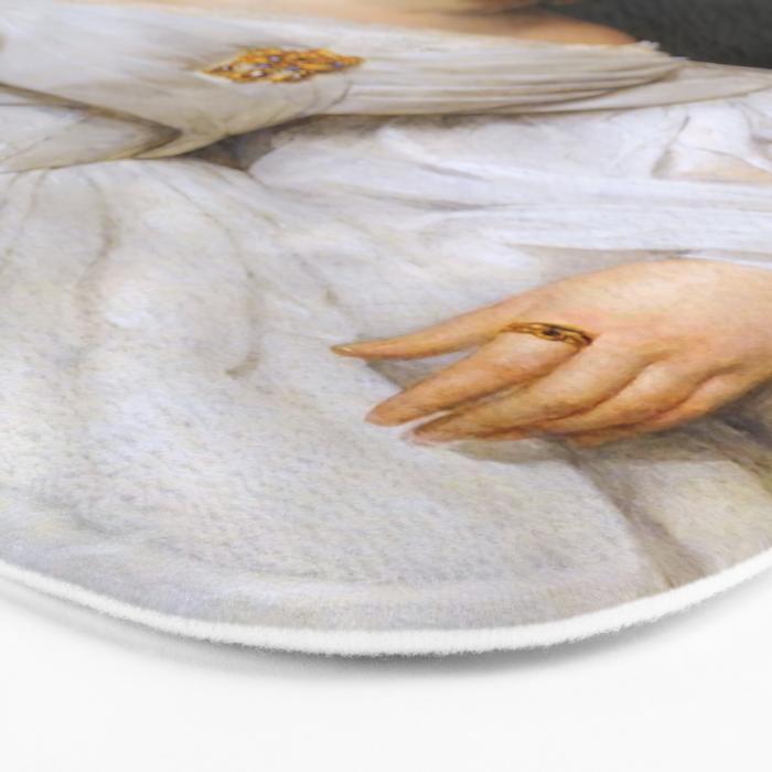Louise Bubblegum Renaissance Portrait  Eclectic Altered Famous Wall Art Bath Mat Gallery Image 3