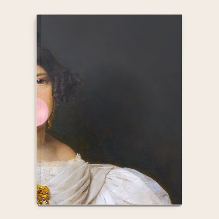 Louise Bubblegum Renaissance Portrait  Eclectic Altered Famous Wall Art Notebook Gallery Image 4