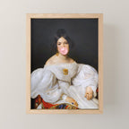 Louise Bubblegum Renaissance Portrait  Eclectic Altered Famous Wall Art Mini Art Print Gallery Image 1
