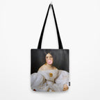 Louise Bubblegum Renaissance Portrait  Eclectic Altered Famous Wall Art Tote Bag Gallery Image 2