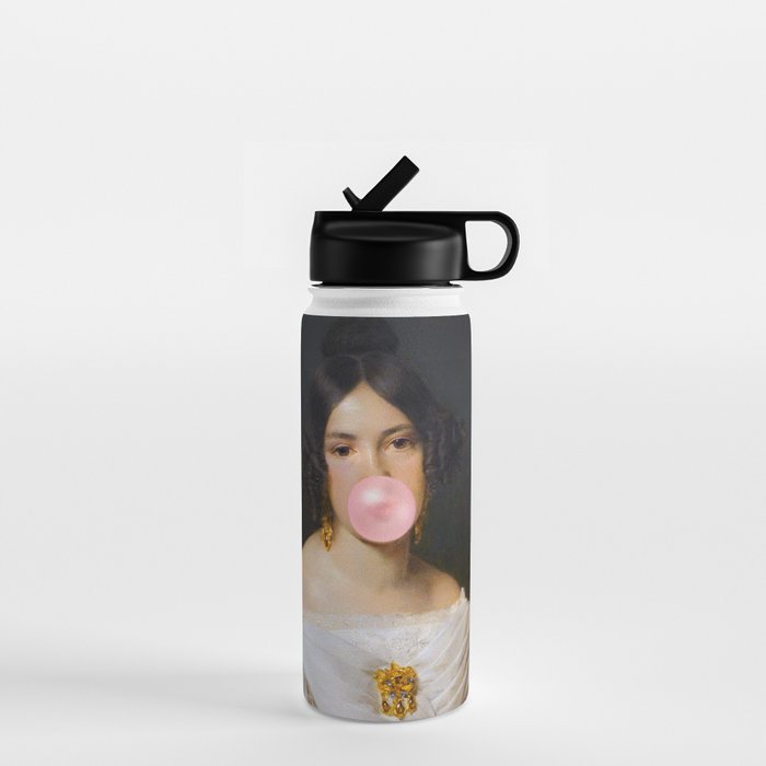 Louise Bubblegum Renaissance Portrait  Eclectic Altered Famous Wall Art Water Bottle Gallery Image 1
