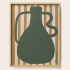 Green Vase with Yellow Stripes Serving Tray Gallery Image 1