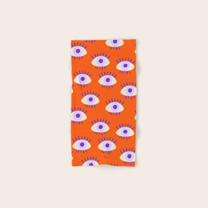 Very peri evil eyes  Bath Towel Gallery Image 1
