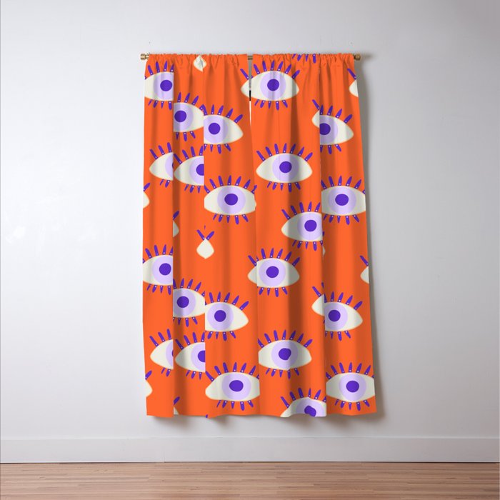 Very peri evil eyes  Window Curtain Gallery Image 3