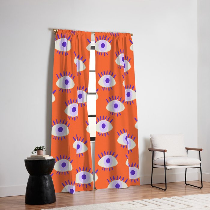Very peri evil eyes  Window Curtain Gallery Image 2
