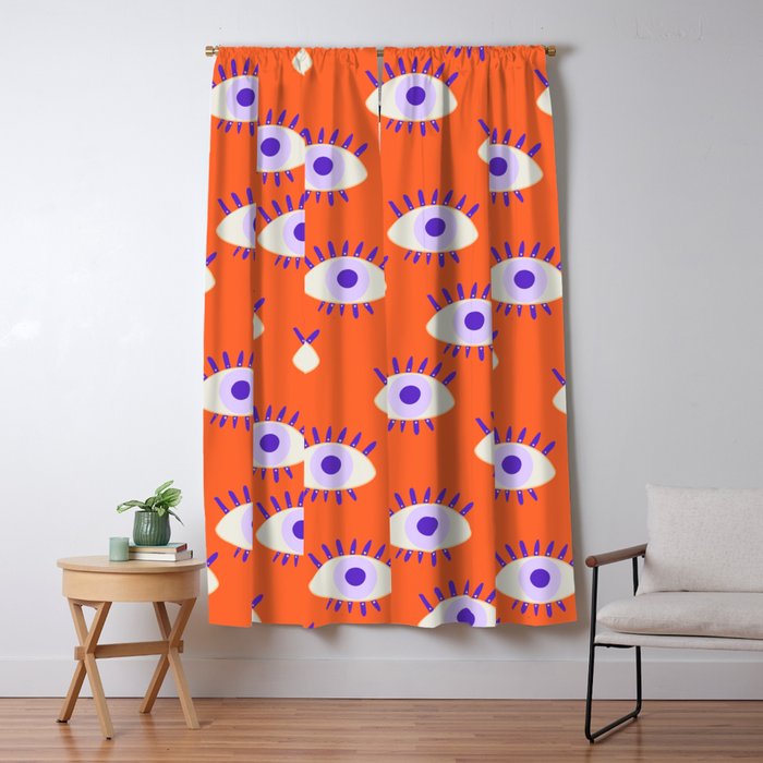 Very peri evil eyes  Window Curtain Gallery Image 5
