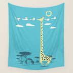 I'm like a bird (blue) Wall Tapestry Gallery Image 4
