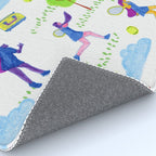Let's Play Tennis in White & Blue Rug Gallery Image 4