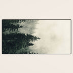 Thick pine forest in the descending mist Desk Mat Gallery Image 3