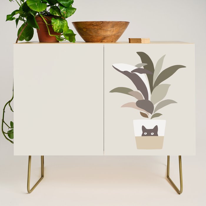 Cat and Plant 29: A Leaf of Whale Credenza Gallery Image 1